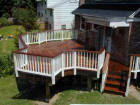 Ipe with white vinyl rails